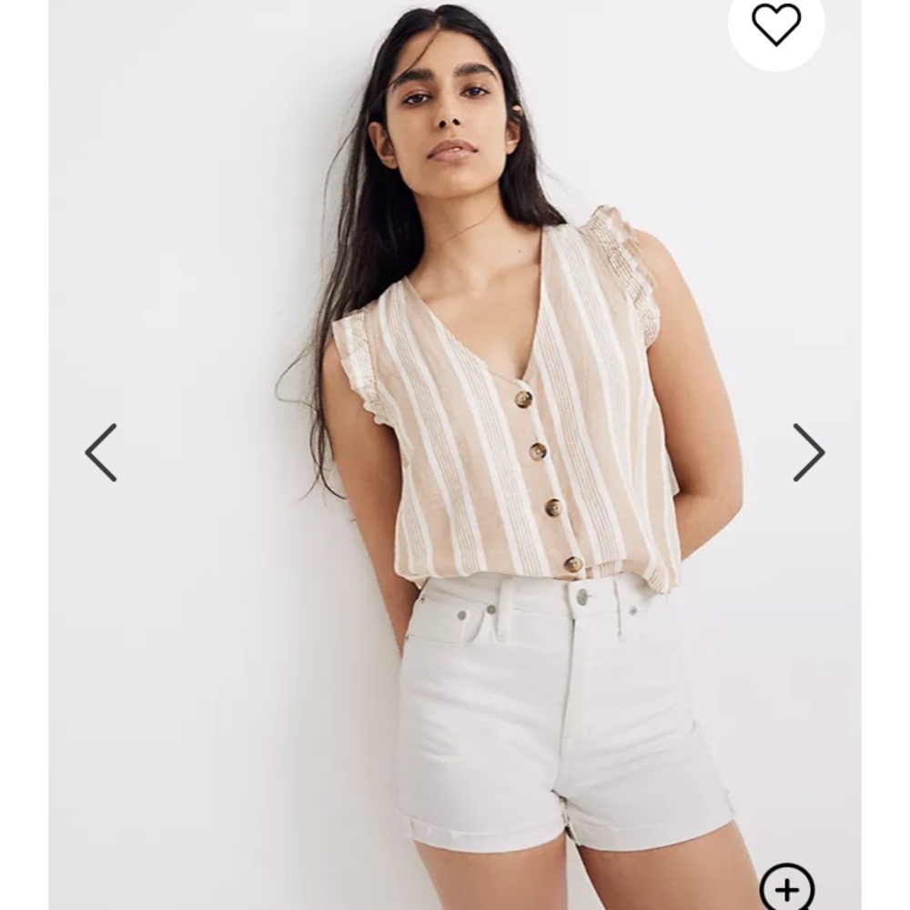 Madewell High-rise Denim Shorts in Tile White NWT